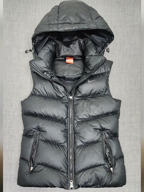 Nike Jackets & Blazers - Nike 550 Black Puffer Vest With Hood. Small